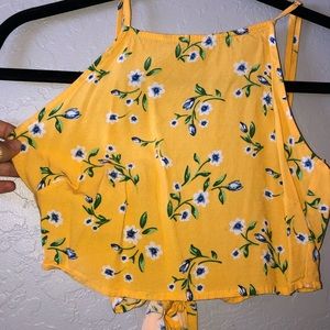 Yellow crop top